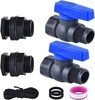 PVC Rain Barrel Spigot Kit 1/2 Pack 3/4 GHT Garden Hose Shut Off Valve With Bu gallery