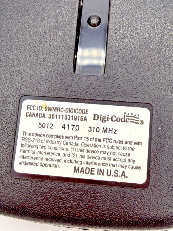 Multicode gate garage opener remote control model Digi-Code 5012 4170 310 Mhz gallery