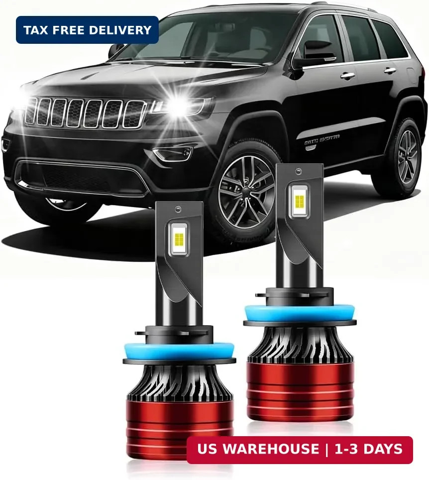 Light Bulbs Compatible for 2014-2016 Jeep Grand Cherokee H11 H8 H9 Low Beam Fog