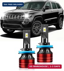 Light Bulbs Compatible for 2014-2016 Jeep Grand Cherokee H11 H8 H9 Low Beam Fog