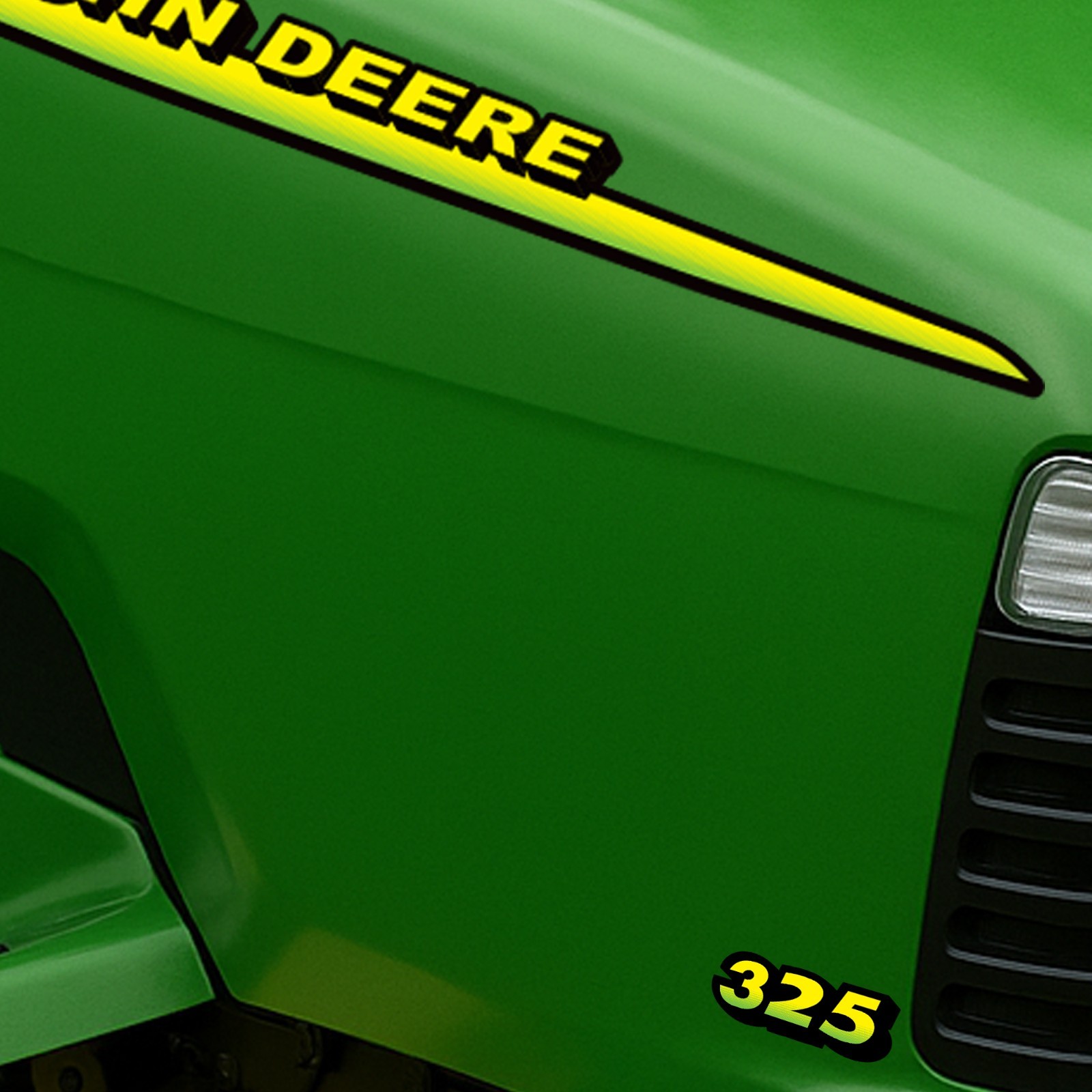 New Replacement Decal Set for John Deere 325 Lawn Tractor Hood Vinyl Sticker Kit gallery