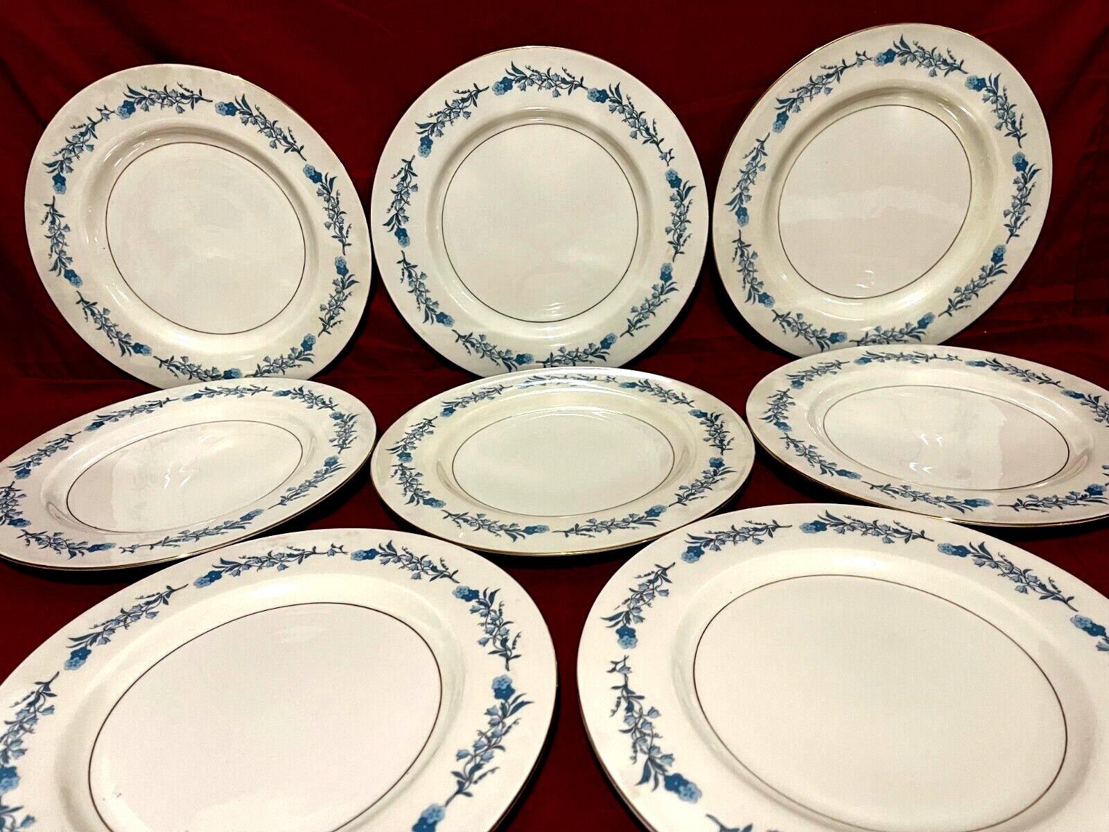 Theodore Haviland New York Clinton Set Of 8 Floral Dinner Plates 10" gallery