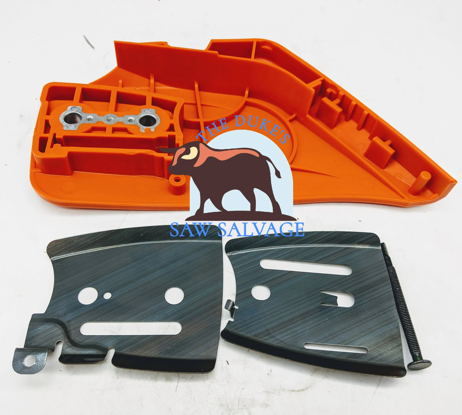 GENUINE ECHO CS-590 TIMBERWOLF CLUTCH SIDE SPROCKET COVER WITH BAR PLATES gallery