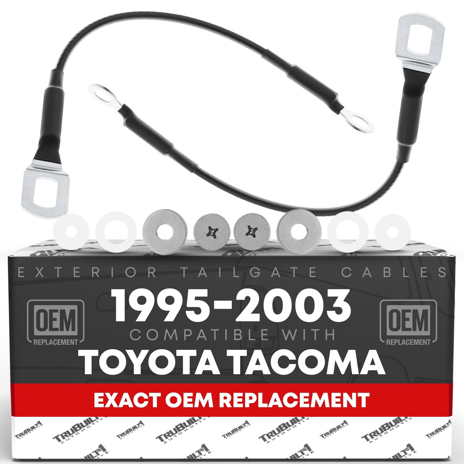 Tailgate Support Cable Replacement Set, Rear Driver & Passenger Side - Compat... gallery