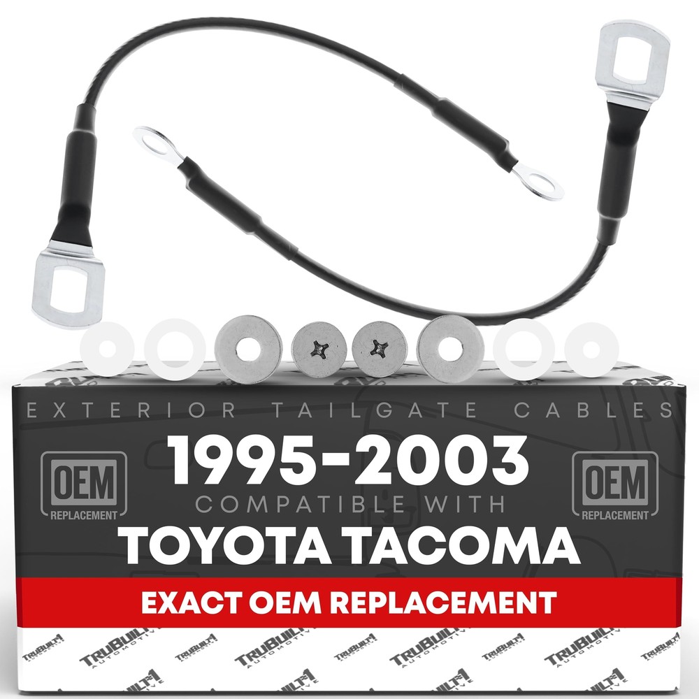 Tailgate Support Cable Replacement Set, Rear Driver & Passenger Side - Compat...