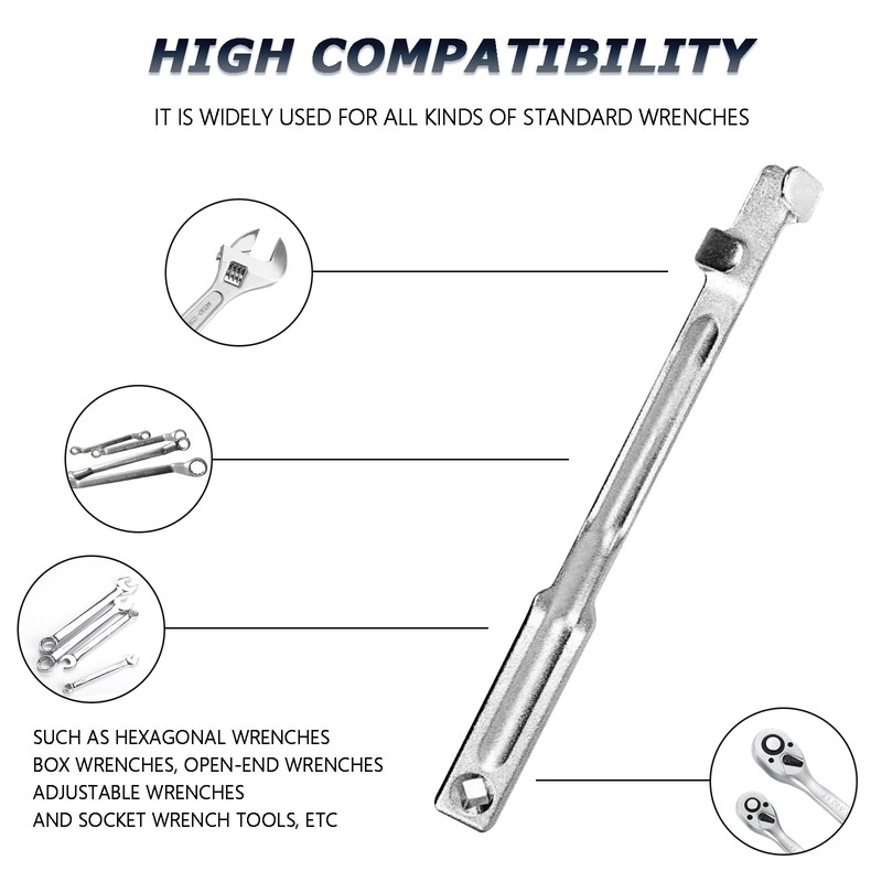 Universal Spanner Extender Extension Wrench Power Bar Tool Bar 1/2" Drive 335mm gallery