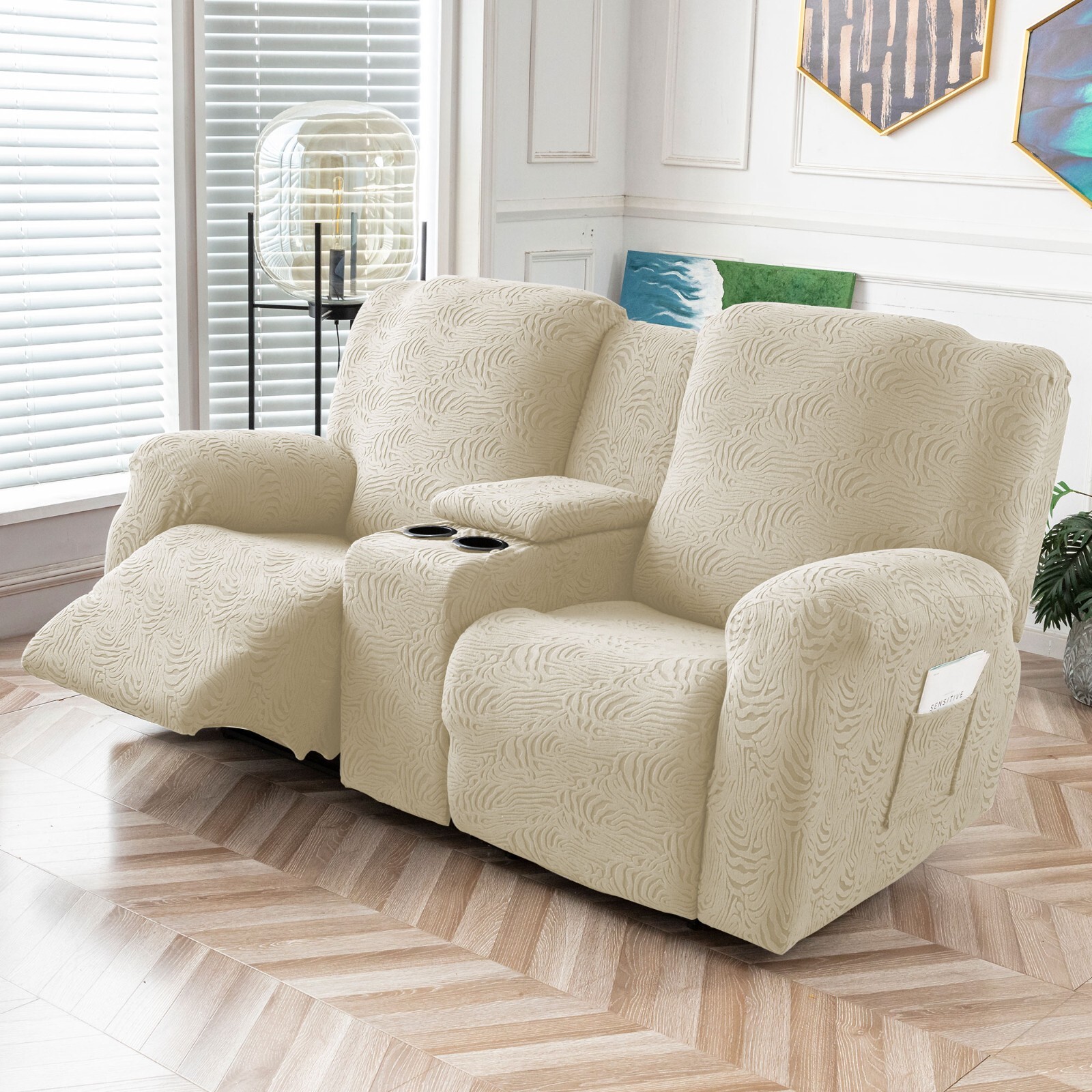 Recliner cover, stretch sofa cover, center control with armrests soft sofa cover gallery