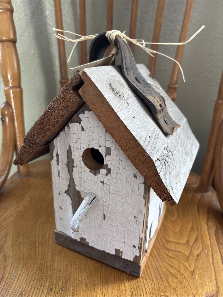 RUSTIC BIRDHOUSE Handmade Recycled/Repurposed Material, Horse Harness, Barn Wood