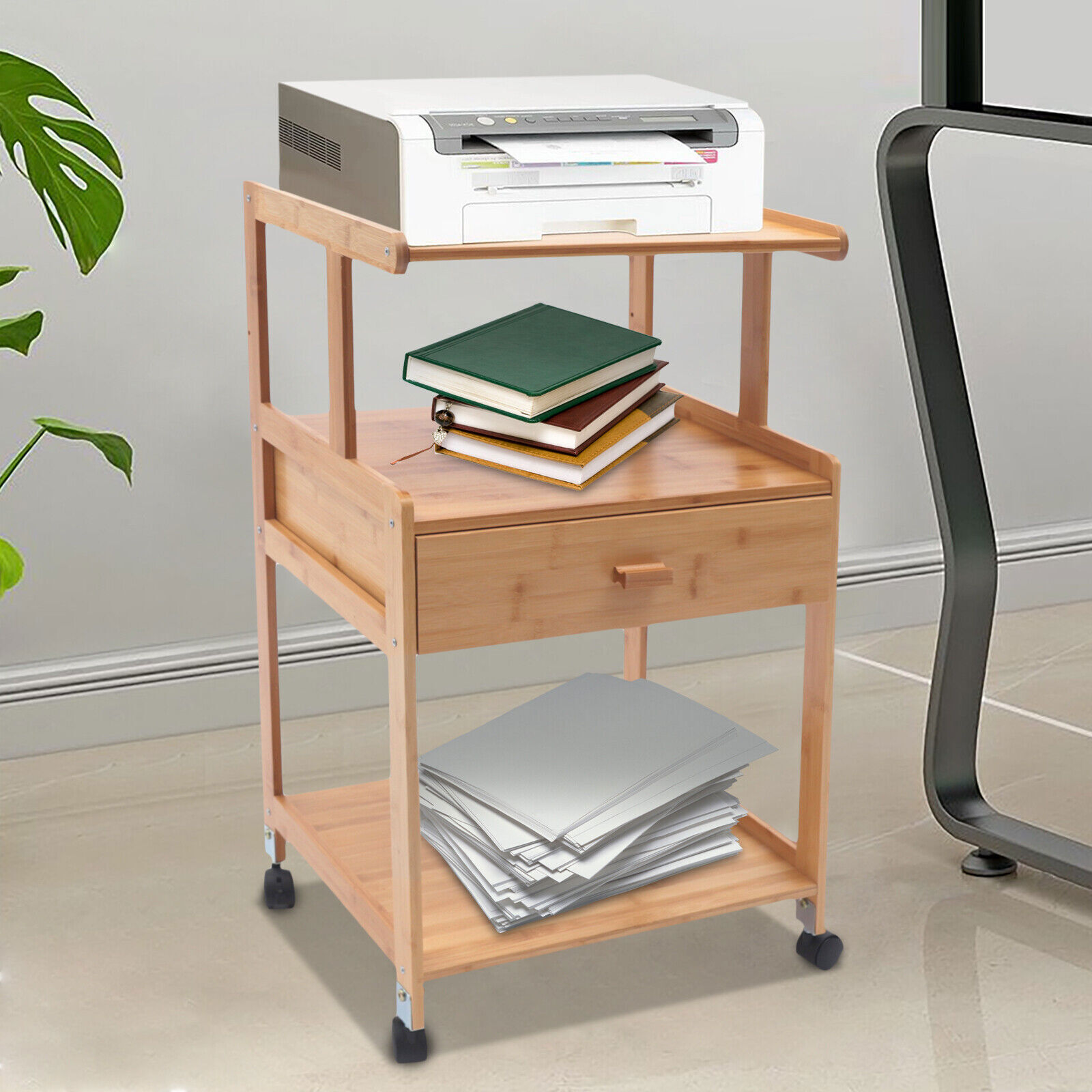 File Cabinet Mobile Filing Cabinet Printer Stand Shelf Printer Stand with Wheels gallery