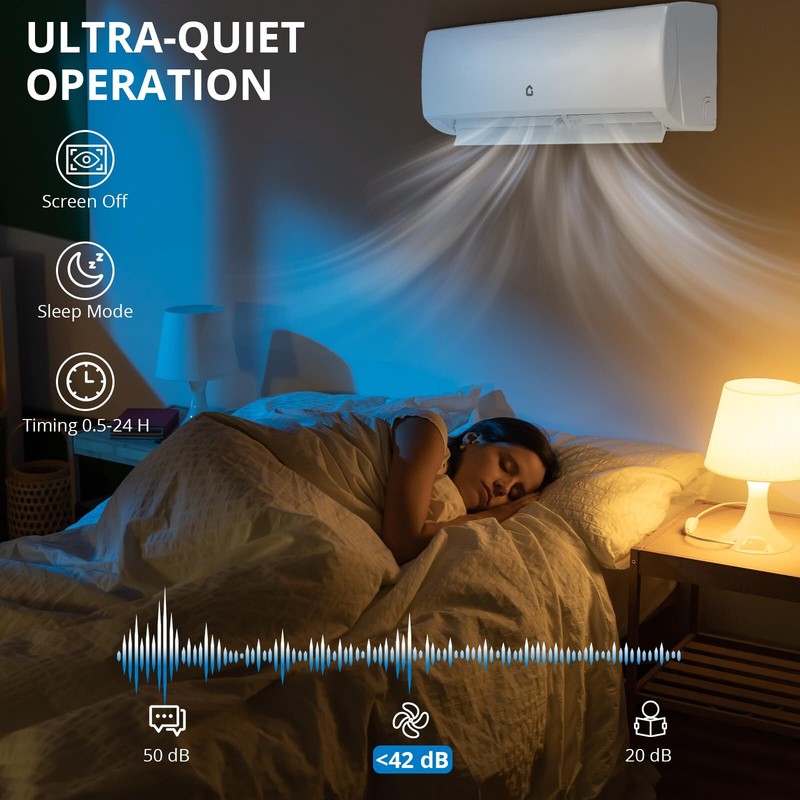12000 BTU Mini Split Air Conditioner Heat Pump Ductless AC Cool Up to 750 Sq. Ft gallery