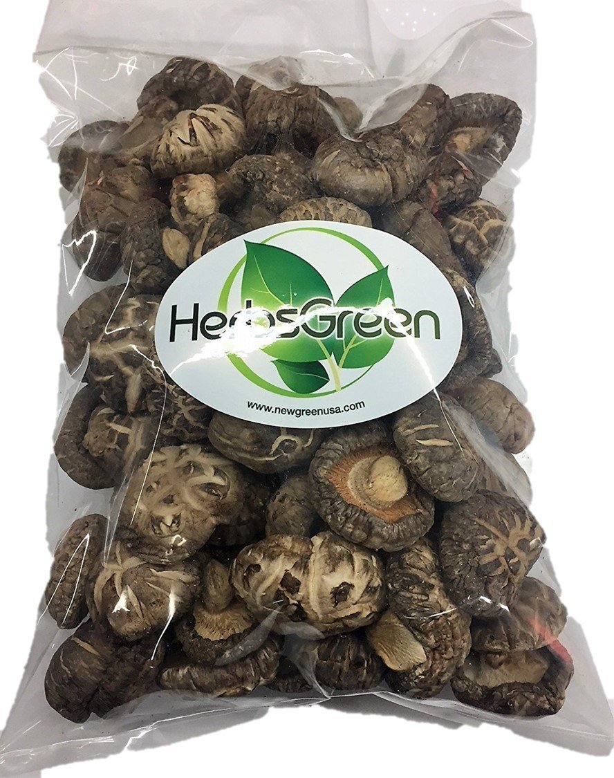 Herbsgreen Premium Grade Dried Shiitake Mushrooms, Extra Thick, 1LB (16oz) gallery