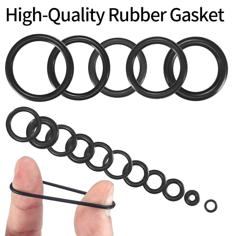 360-Pc O-Ring Assortment Kit - EPDM Rubber for Plumbing & Automotive gallery