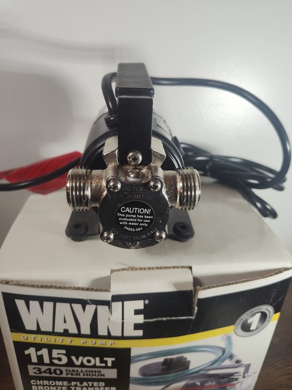 Wayne Utility TRANSFER Pump 115V, 390 Gal plated bronze, full kit PC2 57717-WYN2 gallery