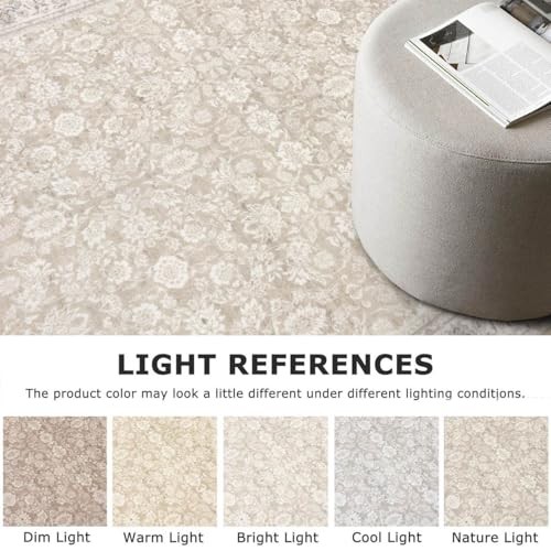 2x3 Washable Rug Soft Area Rug for 2' x 3' (Rectangular) Cream/Beige/White/Grey gallery