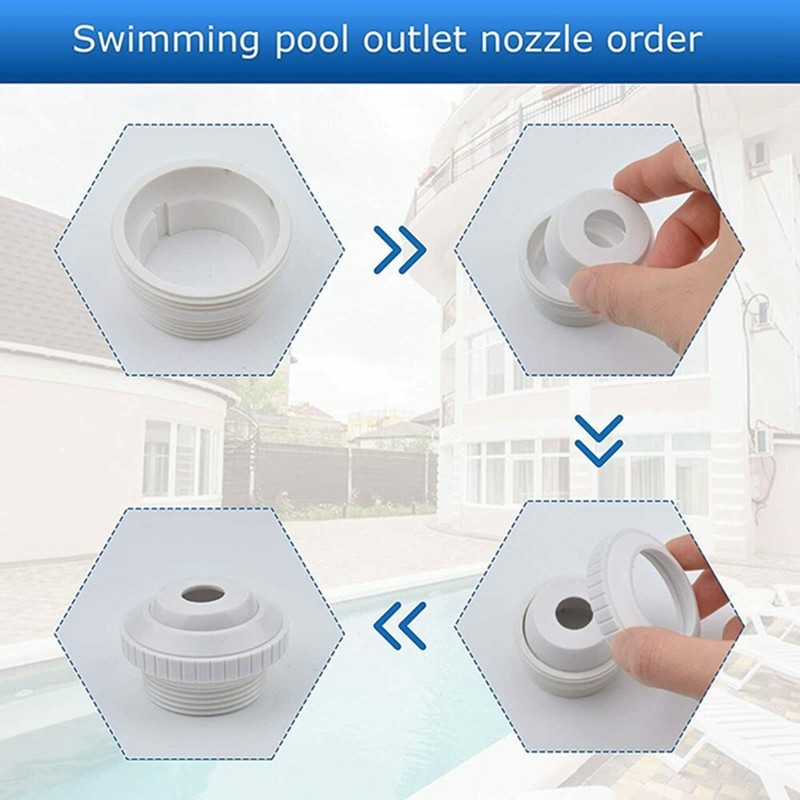 1-5 Universal Swimming Pool Nozzle Pool Spout Fitting Spa 180° Return Jet Nozzle gallery