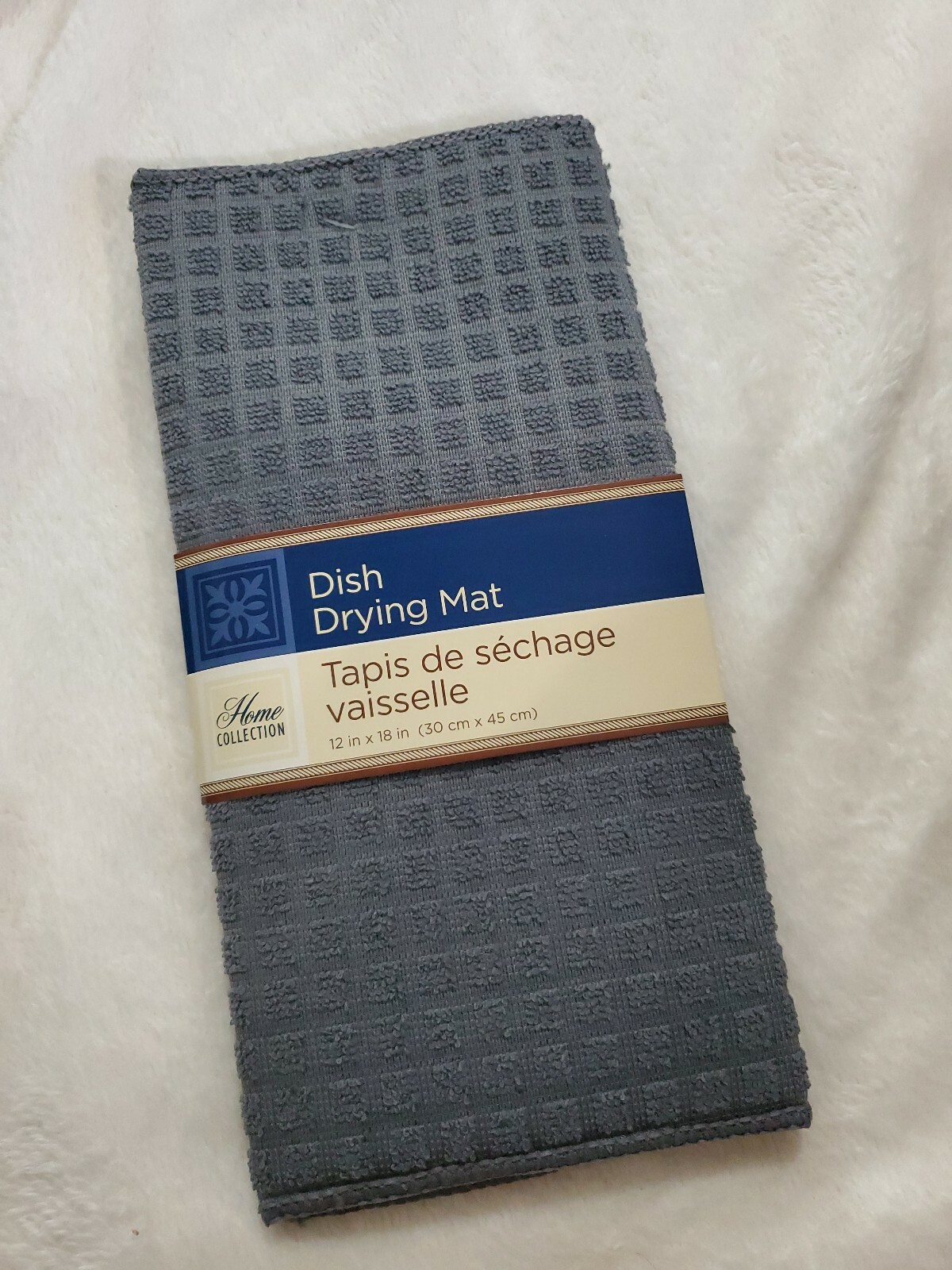 Microfiber Dish Drying Mat 12" X 18" Grey Machine Washable Tumble Dry gallery
