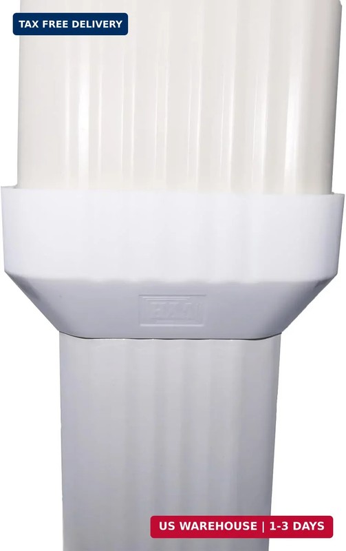 VYH 3x4 to 2x3 Gutter Downspout, Downspout to Downspout Adapter (White 1 Pack) gallery