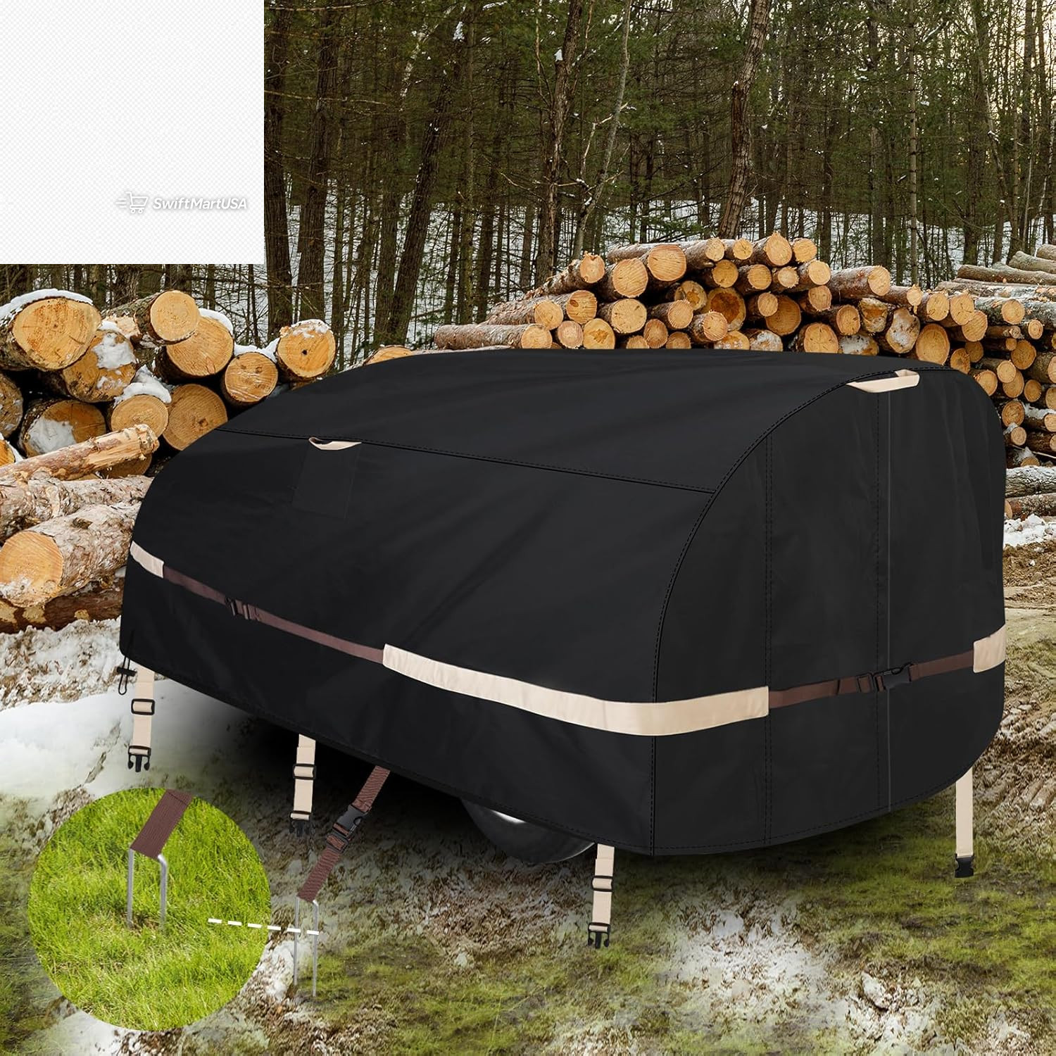 94x49x41 Log Splitter Cover Waterproof All Weather for 15-45 Ton Wood Splitter gallery