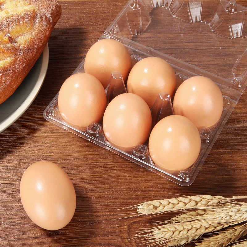 100 Pack Plastic Egg Cartons Bulk, 2x3 Egg Holders Style Holds up for 6 Eggs,... gallery
