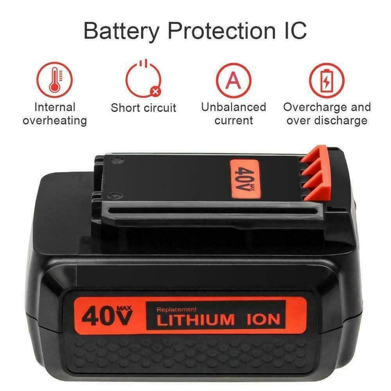 40 Volt 2.0Ah Lithium Battery for Black and Decker 40V Max LBX2040 LBXR36 LSW36 gallery