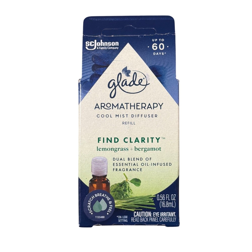 Glade Aromatherapy Mist Diffuser Refill - Find Clarity - Lemongrass + Bergamot