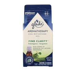 Glade Aromatherapy Mist Diffuser Refill – Find Clarity – Lemongrass + Bergamot