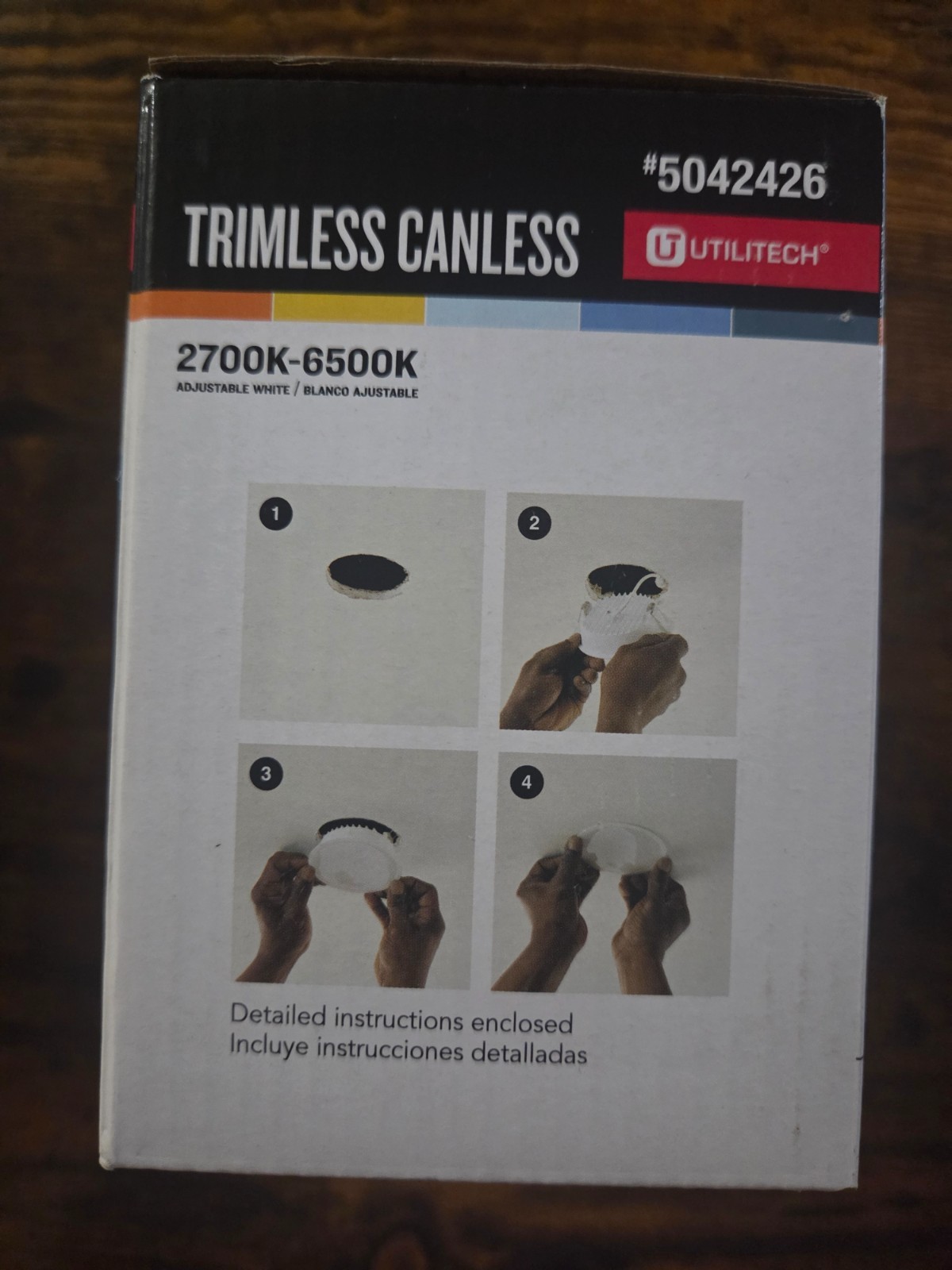 UTILITECH: 5042426 4" LED Trimless Canless Recessed Downlight - 2 Pack gallery