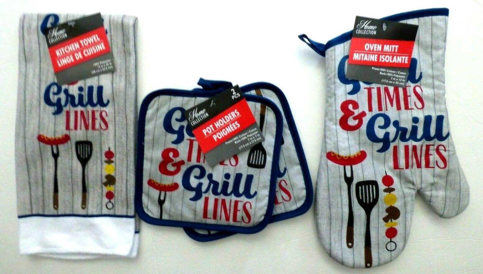 Home Collection Kitchen Linen Oven Mitt Towel Pot Holders ~You Choose Good Times gallery