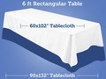 Tablecloth Rectangular Seamless 72 x 120 inch By Broward Linens - Variety Colors gallery