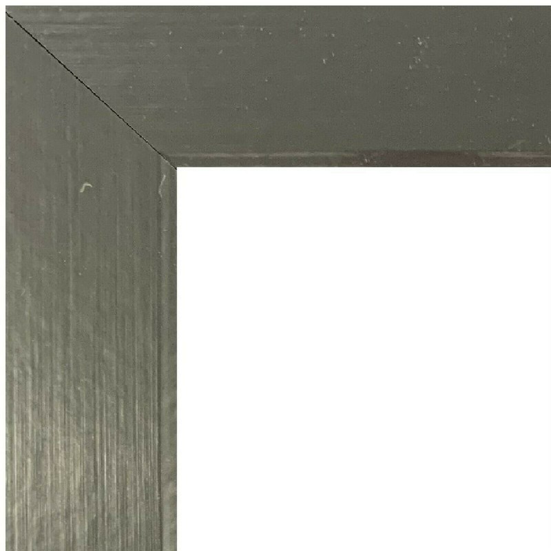 US Art Frames 1" Flat Metallic Silver MDF, Picture Poster Frame, Custom-B gallery