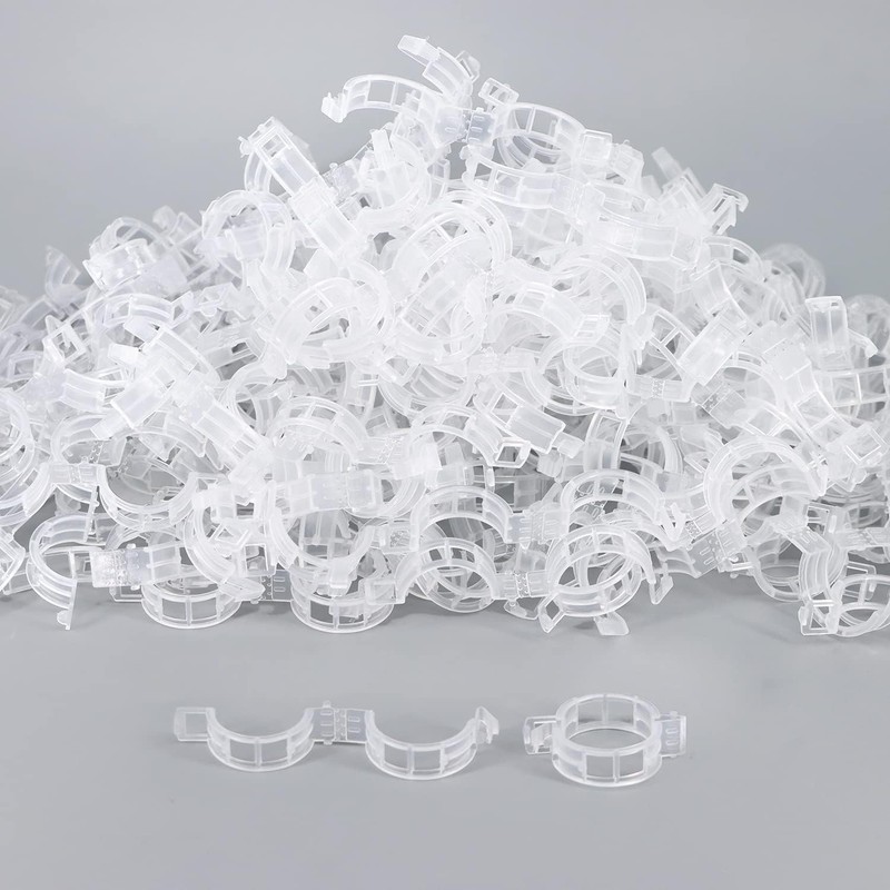 100 Pcs Durable White Tomato Clips - Essential Garden Support for Healthy Growth gallery