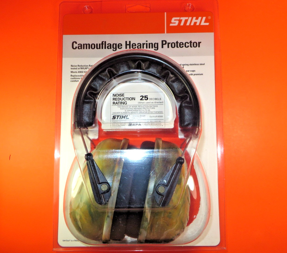 STIHL Camouflage Hearing Protector Ear Muffs 25db, 0000-884-0513 NEW