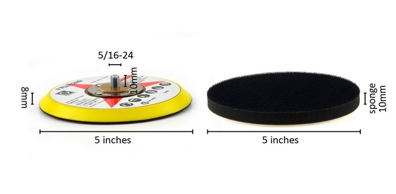 20pcs 5" 5000Grit Wet/Dry Hook and Loop Sanding disc+5/16-24Backing Pad+Soft pad gallery