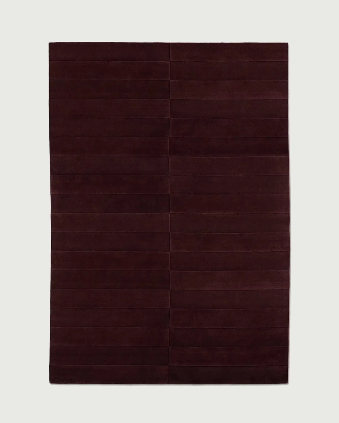 Hand-Tufted Burgundy Wool Area Rug: Modern Wine Red Area Rug Handmade Carpet gallery