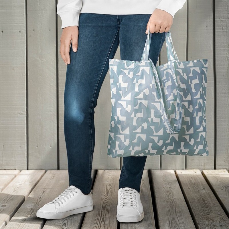Ikea Bag Reusable Shopping Tote Folding Compact Lightweight Skyne Sotronn NEW! gallery