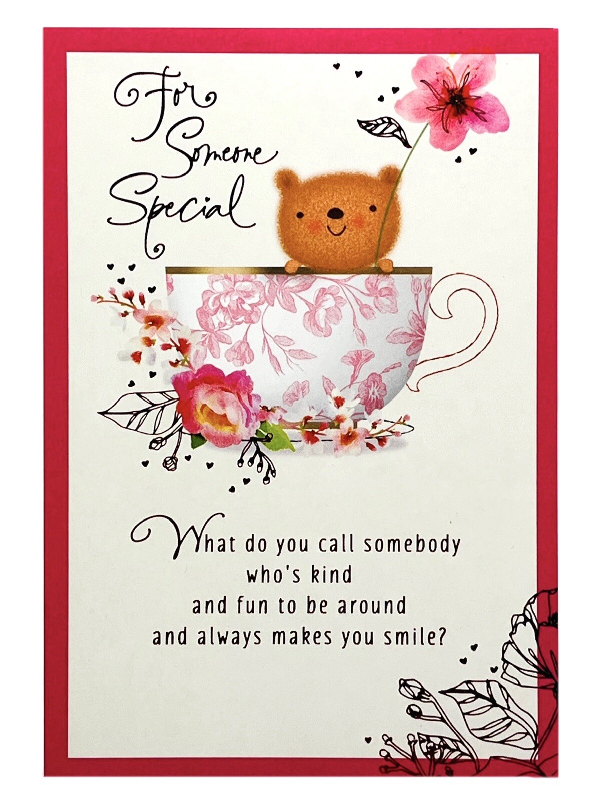 Valentines Day Card For Someone Special ~ Cute Bear In Teacup Hallmark Card NEW gallery
