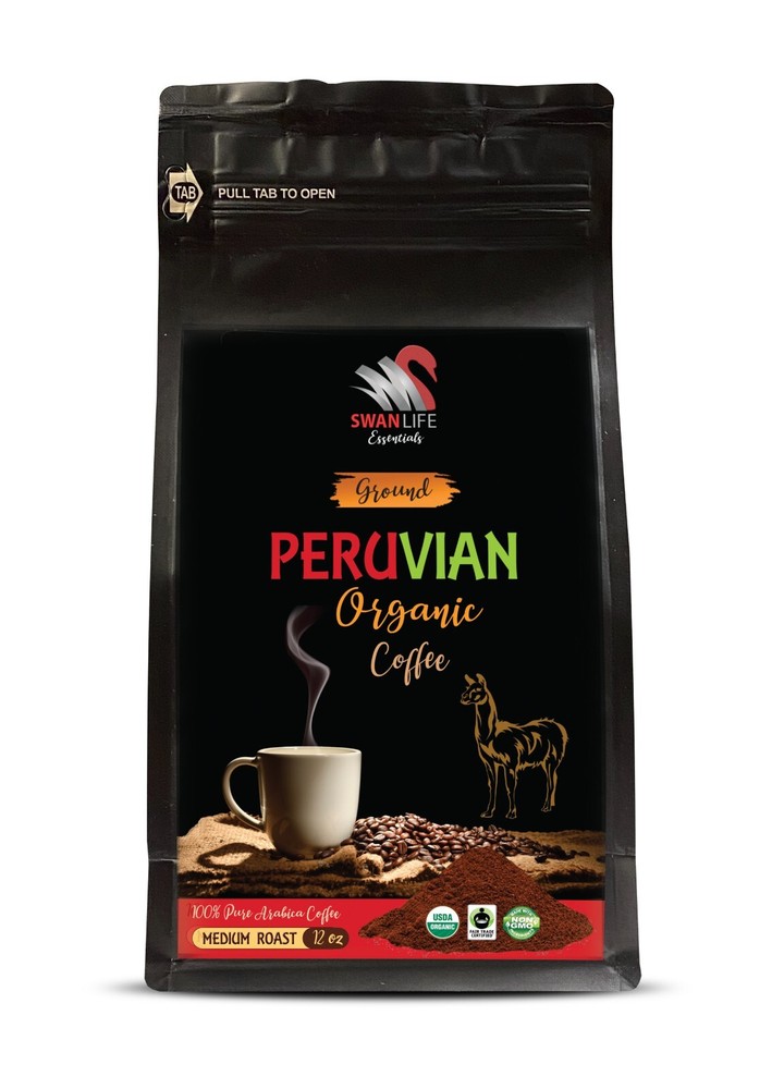Direct trade coffee - PERUVIAN GROUND ORGANIC COFFEE - USDA organic coffee 1 Pac