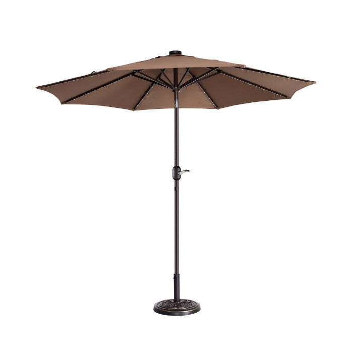 VILLACERA 83-OUT5421 9 LED Lighted Outdoor Patio 8 Steel Ribs and Push Button T gallery
