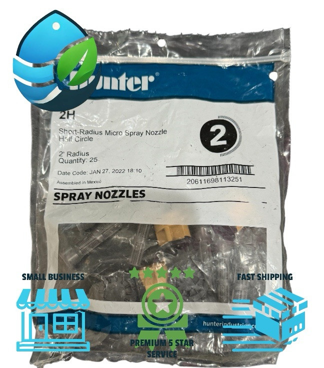 25 Pack Hunter Nozzles - Radius 2H - Half 180 Degree Pro Spray Pattern - 2 Ft. gallery