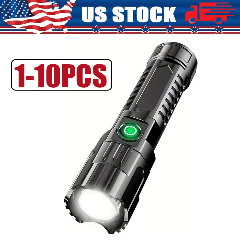 Mini Rechargeable LED Flashlight Tactical Police Super Bright Torch Zoomable Lot gallery
