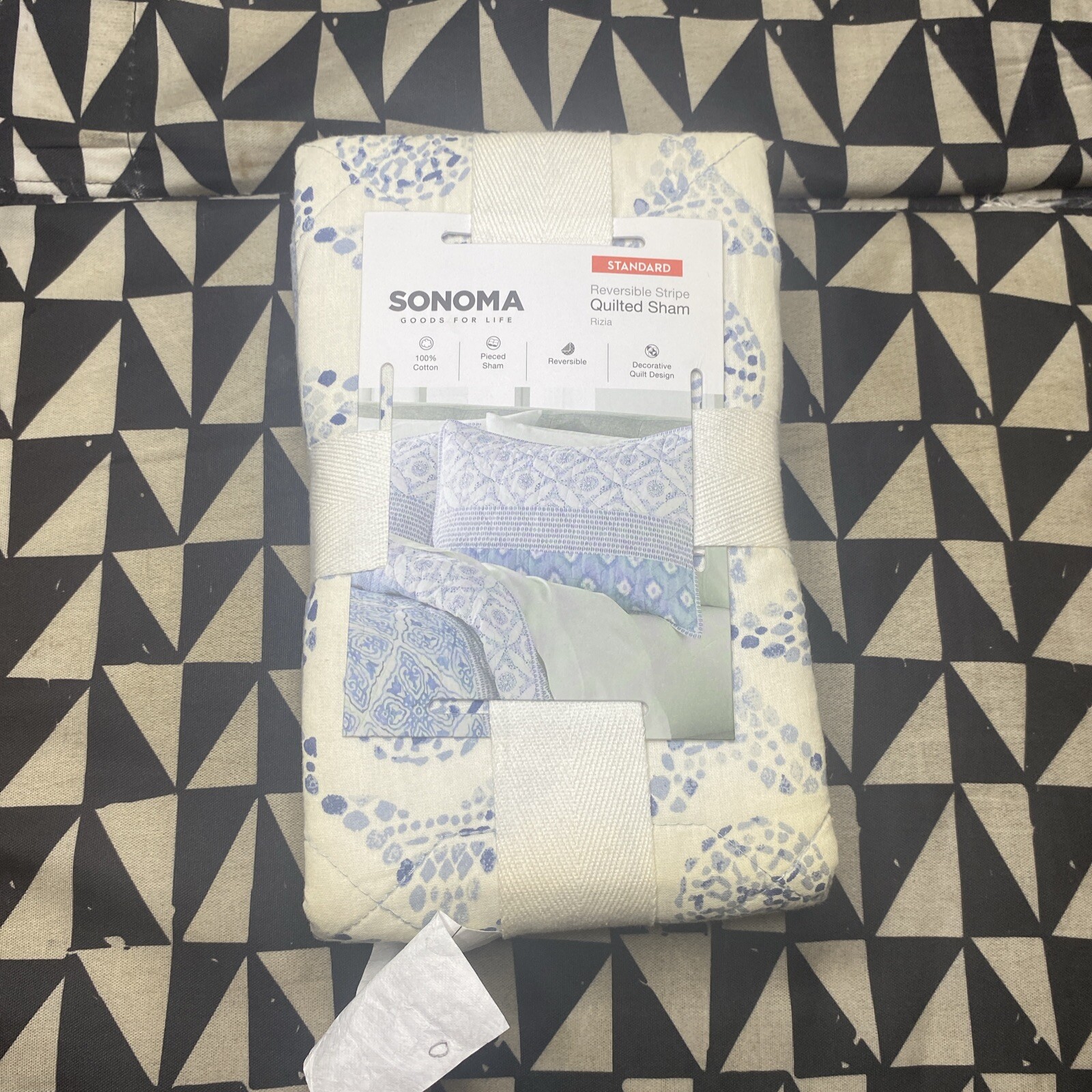 Sonoma Reversible Quilted Sham (one) Standard Size - New Old Stock Read gallery
