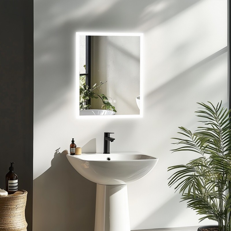 LED Backlit Bathroom Mirror with Light 3Color White/Warm/Natural Anti-Fog Mirror gallery