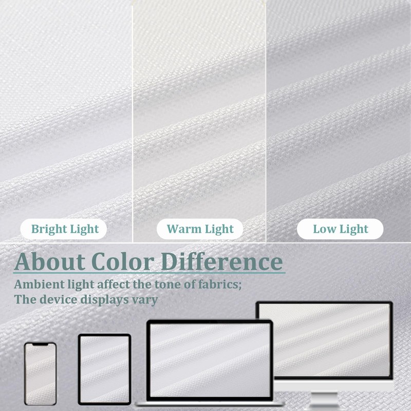 White Valance for Windows - Light Filtering Faux Linen Textured Small Window ... gallery