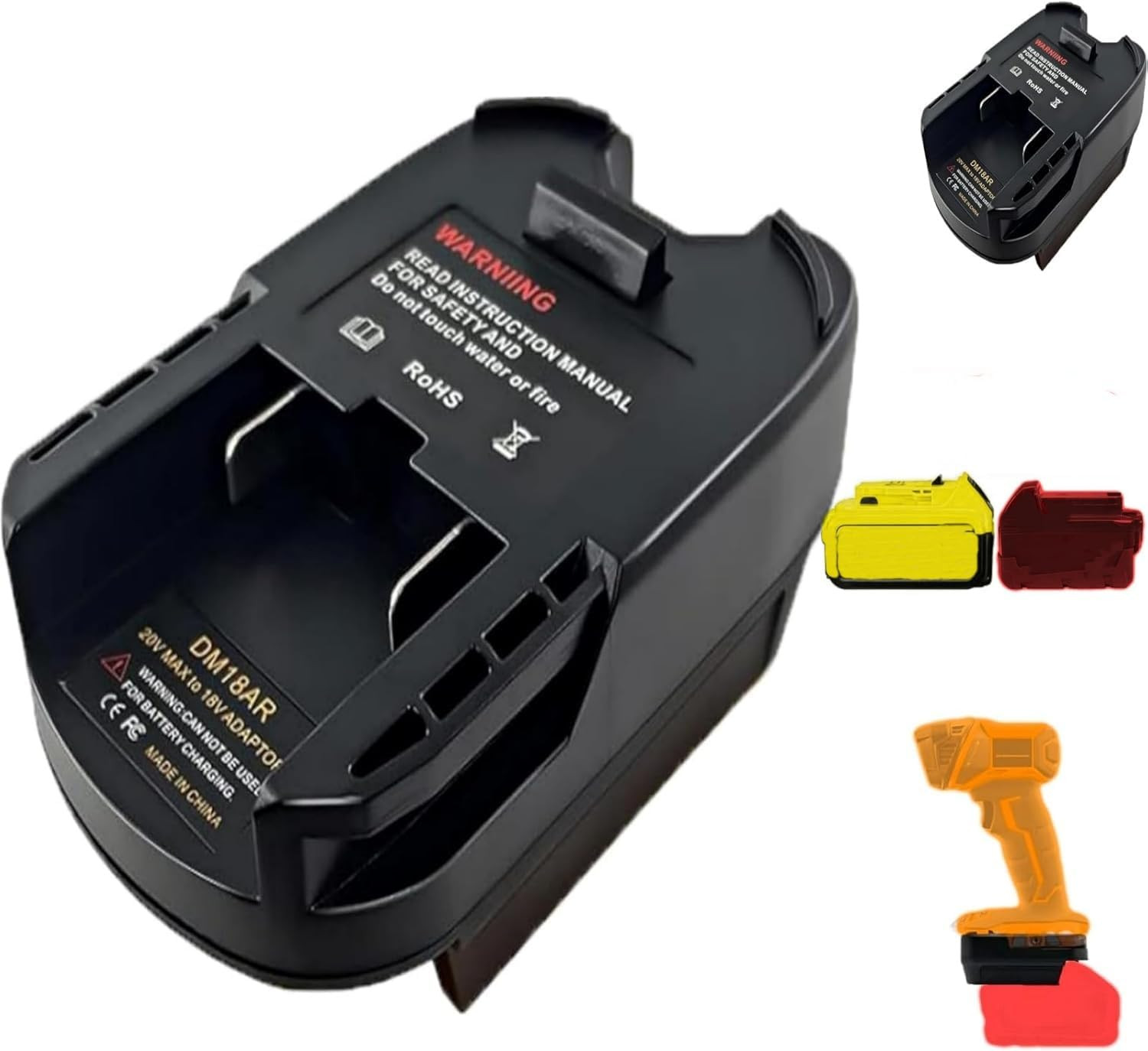 For Milwaukee M18 Battery Adapter, Adaptor Convert for Milwaukee 18V Battery & D gallery