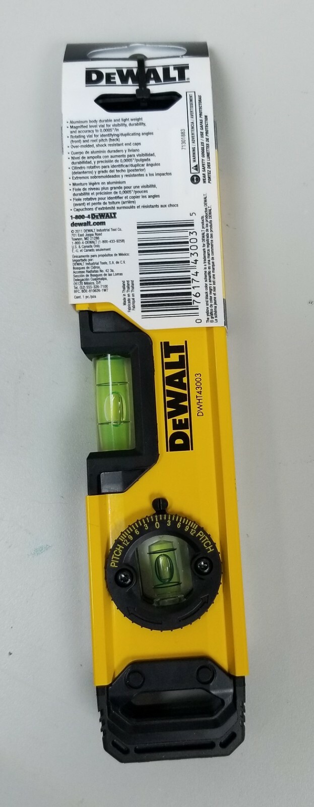 DEWALT DWHT43003 MAGNETIC TORPEDO LEVEL IN RETAIL PACKAGING gallery