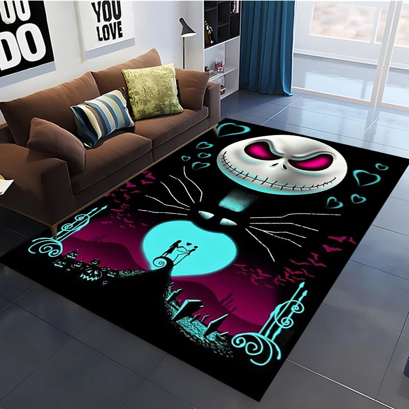 Jack And Sally And Nightmare Friends Before Christmas Rug Halloween Carpet Mats gallery