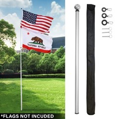 22ft Locking Telescoping Fiberglass Pole Tail Gate RV Flag Pole