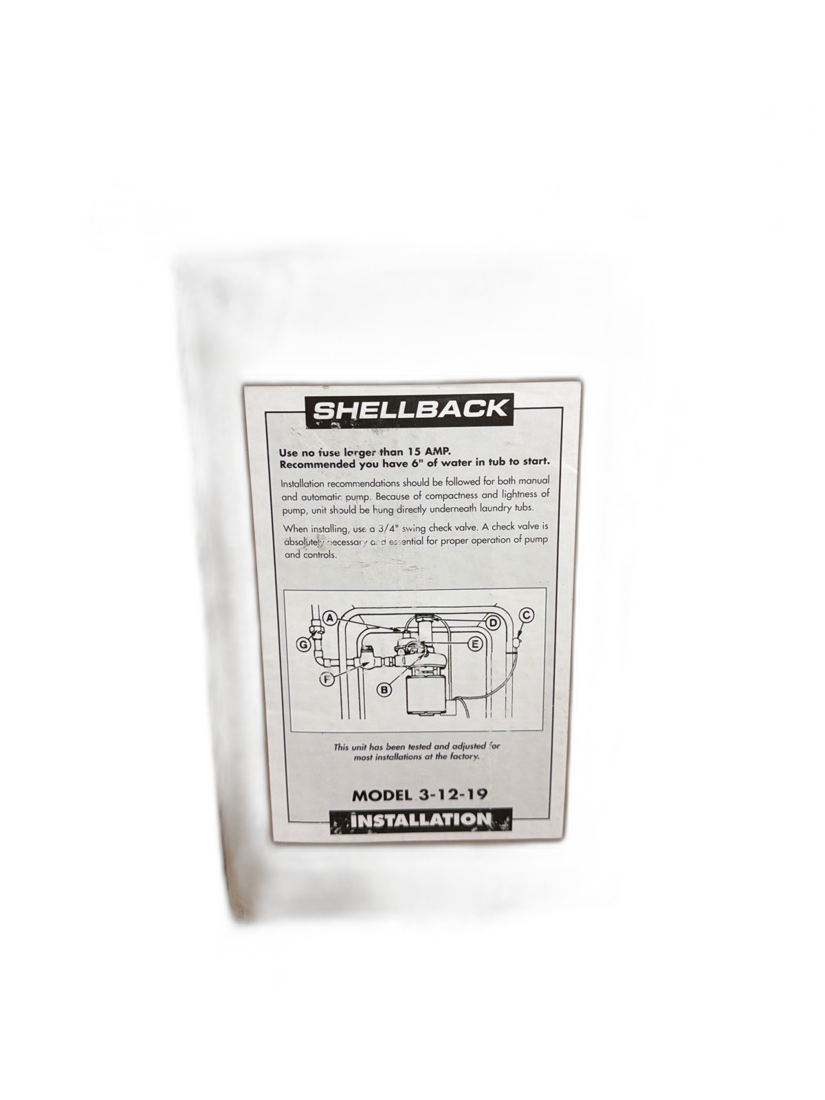 Unbranded Shellback 1/8 HP Laundry Tray Effluent Septic Pump gallery