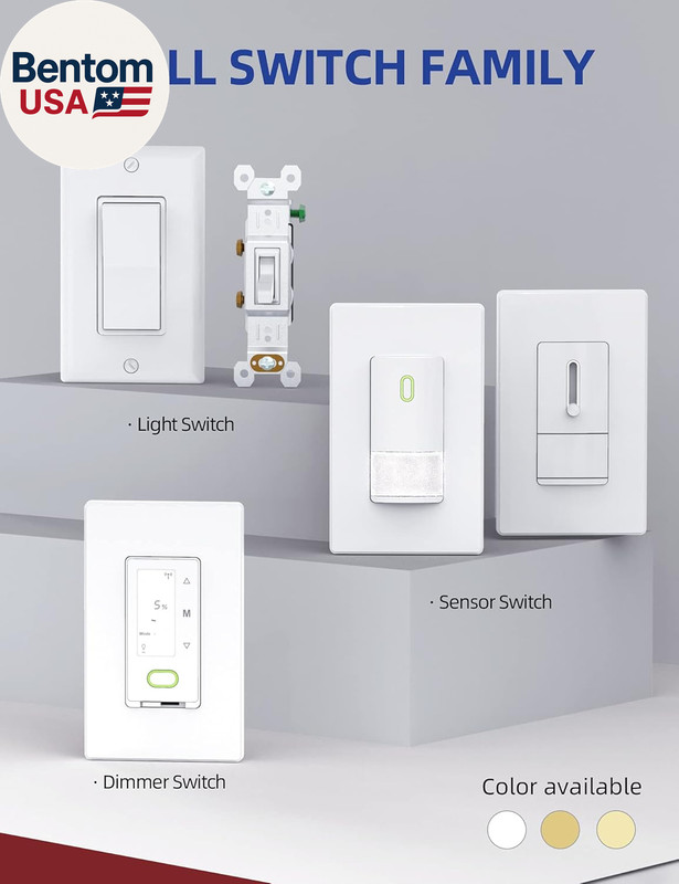 15 Amp Single Pole Quiet Indoor Toggle Switch Self-Grounding on Off, Residential gallery