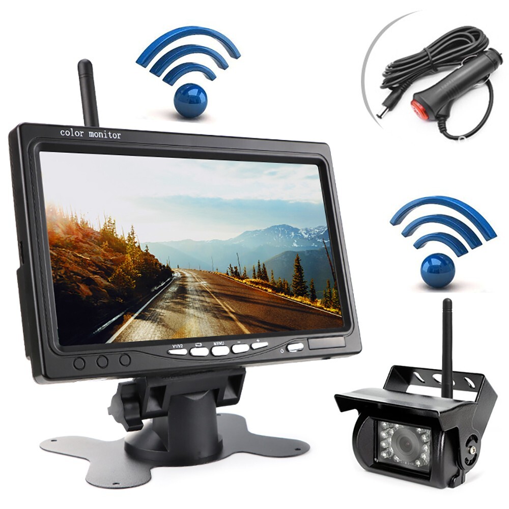 7'' Wireless Backup Camera & Monitor Kit Back Parking Night Vision For Truck RV gallery